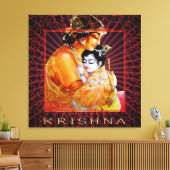 KRISHNA - Wrapped Canvas Leinwanddruck (Insitu (Wohnzimmer))