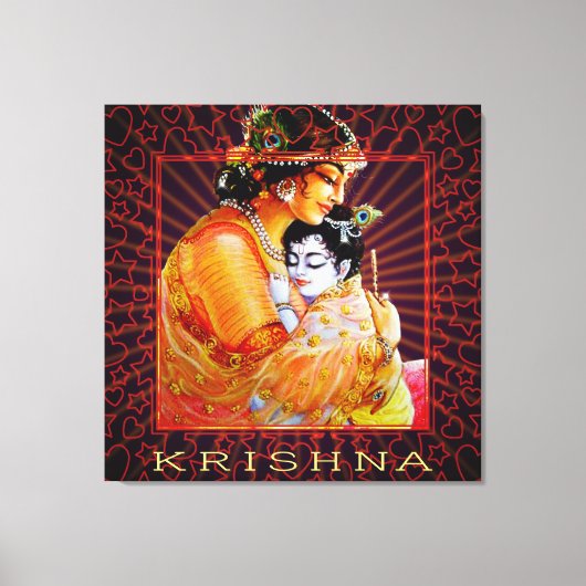 KRISHNA - Wrapped Canvas Leinwanddruck (Vorderseite)