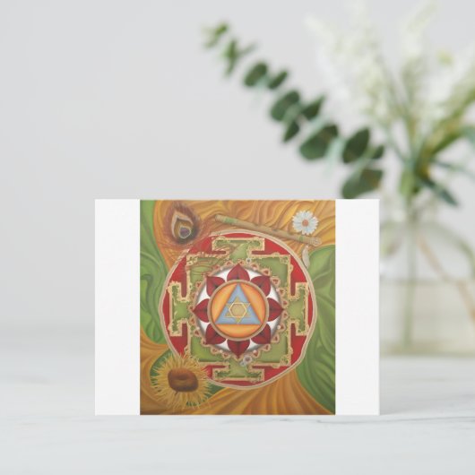 Krishna Yantra Postkarte (Stehend Vorderseite)
