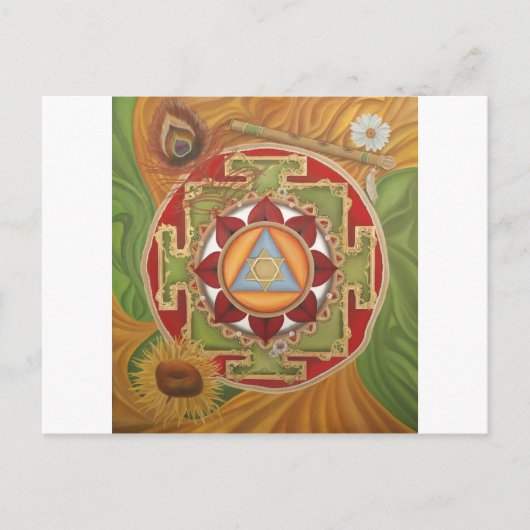 Krishna Yantra Postkarte (Vorderseite)