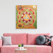 Krishna Yantra Print Leinwanddruck (Insitu (Wohnzimmer))