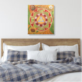 Krishna Yantra Print Leinwanddruck (Insitu (Schlafzimmer))