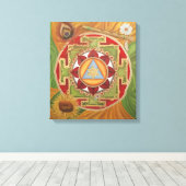 Krishna Yantra Print Leinwanddruck (Insitu (Holzboden))