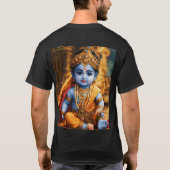 "Krishna's Aura: Heilige Designs für moderne Soule T-Shirt (Rückseite)