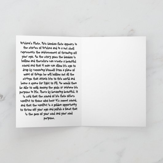 Krishnas Flöte Karte (Innenseite)