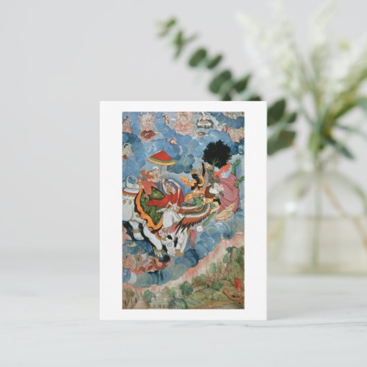 Krishnas Kampf mit Indra, c.1590 Postkarte (Stehend Vorderseite)
