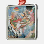 Krishnas Kampf mit INDRA, c.1590 Silbernes Ornament (Links)