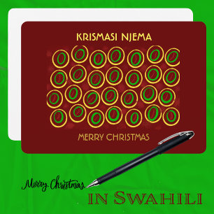 KRISMASI Afrikanischer Druck Swahili Weihnachten