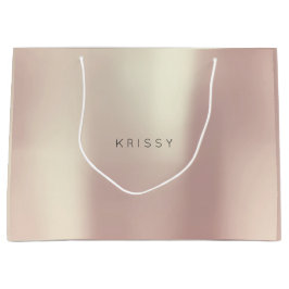 KRISSY Rose Gold Blush Pearly Minimal Geschenk Große Geschenktüte