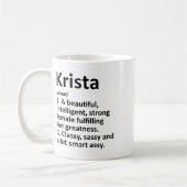 Krista Definition Personalisierter Name Lustiger W Kaffeetasse (Links)