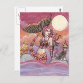 Krista - Halloween Mermaid Postcard Postkarte (Vorne/Hinten)