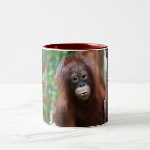 Krista Orang-Utan Fanclub-Tasse Zweifarbige Tasse