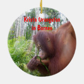 Krista Orang-Utan in Borneo Keramikornament (Hinten)