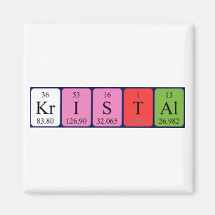 Kristal Periodensystem-Namenmagnet Magnet