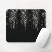 Kristall Bling auf schwarz Mousepad (Mit Mouse)