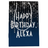 Kristall Bling Geburtstag und Name Mittlere Gesche Geschenktüte (Vorderseite)