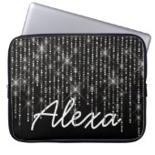 Kristall Bling mit Namen Laptopschutzhülle (Vorderseite)