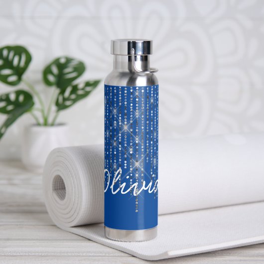 Kristall Bling mit Namen Trinkflasche (Yoga)