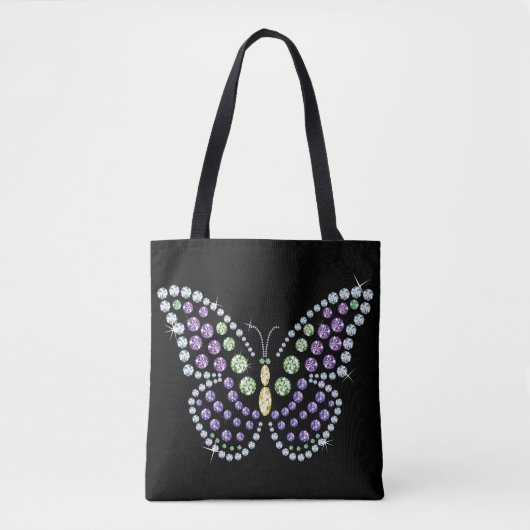 Kristall Butterfly Design Totbeutel Tasche (Vorderseite)