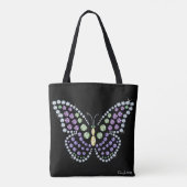Kristall Butterfly Design Totbeutel Tasche (Rückseite)