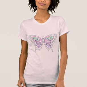 Kristall Butterfly Diamond Frauenoberhaupt T-Shirt