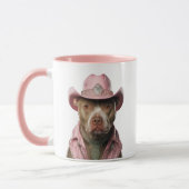 Kristall Cowboy Pitbull Tasse (Links)
