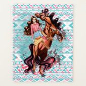 Kristall Cowgirl Horse Themed Planer (Vorderseite)