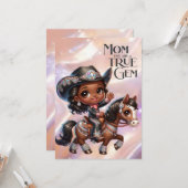 Kristall Cowgirl Muttertag Personalisiert Karte (Vorderseite/Rückseite Beispiel)
