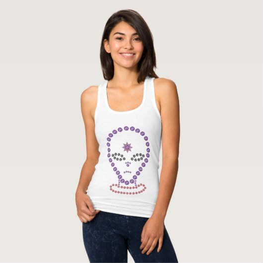 Kristall Design Alien Tank Top (Vorderseite Vollansicht)