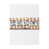 Kristall Diamanten Schmuck Perlen Edelsteine Einladungsbanderole (Rückseitenbeispiel)