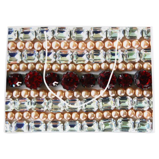 Kristall, Diamanten, Schmuck, Perlen Große Geschenktüte (Vorderseite)