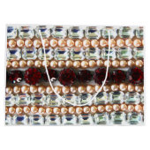 Kristall, Diamanten, Schmuck, Perlen Große Geschenktüte (Rückseite)