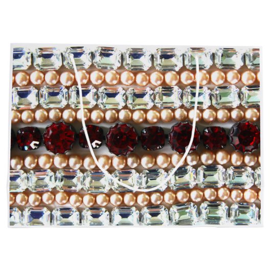 Kristall, Diamanten, Schmuck, Perlen Große Geschenktüte (Rückseite)