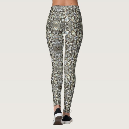 Kristall Diamond Bling Spiegelmuster Leggings (Rückseite)