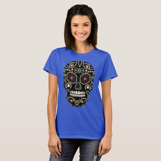 Kristall Diamond Skull Design Tee Shirt (Vorne ganz)