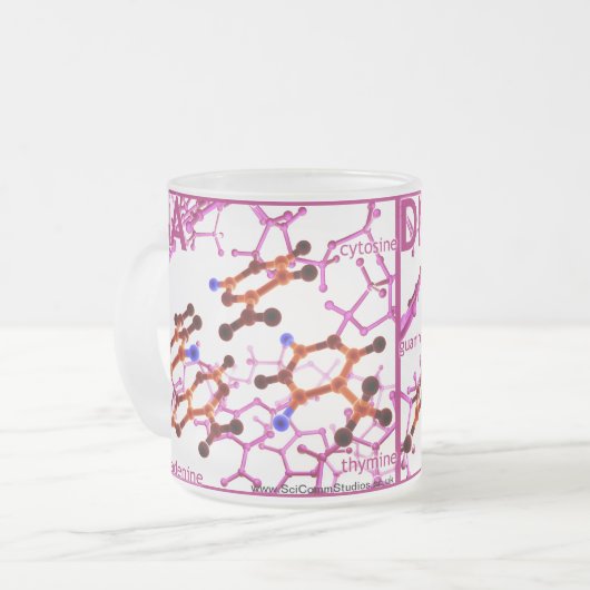 Kristall-DNA-Tasse Mattglastasse (Vorderseite Links)