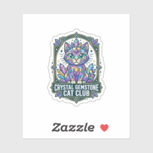 Kristall-Edelstein-Katze Katzen-Mama-Geschenkidee  Aufkleber