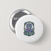 Kristall-Edelstein-Katze Katzen-Mama-Geschenkidee Button (Vorne & Hinten)
