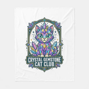 Kristall-Edelstein-Katze Katzen-Mama-Geschenkidee  Fleecedecke