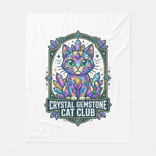 Kristall-Edelstein-Katze Katzen-Mama-Geschenkidee  Fleecedecke (Vorderseite)