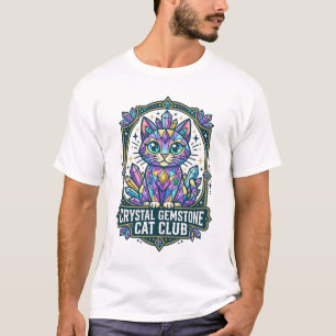 Kristall-Edelstein-Katze Katzen-Mama-Geschenkidee  T-Shirt