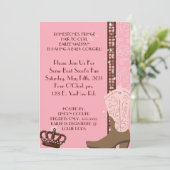 KRISTALL, FRANSE u. ZACKEN 2 COWGIRLS Einladung (Stehend Vorderseite)