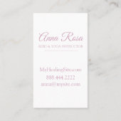 *~* Kristall-heiliges Aquarell-heilende Künste Visitenkarte (Rückseite)