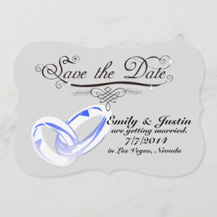 KRISTALL-HOCHZEITSRING SAVE THE DATE KARTEN