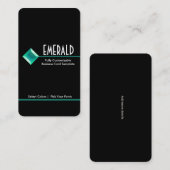 Kristall Jewel Aquamarin - Kristall Emerald Logo Visitenkarte (Vorne/Hinten)