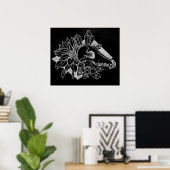 Kristall Kojote Invertiert Poster (Heimbüro)