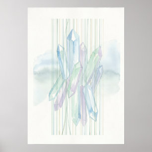 Kristall-Lichtcodes Energie-Heilungs-Wandkunst Poster