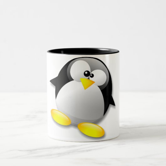 KRISTALL LINUXS TUX ZWEIFARBIGE TASSE (Mittel)