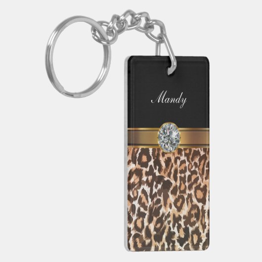 Kristall Monogramm-Schlüsselanhänger Schlüsselanhänger (Vorderseite links)