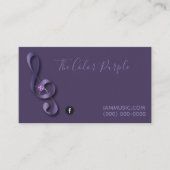 Kristall Musiknote Lila Logo-Visitenkarte Visitenkarte (Vorderseite)
